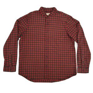 Denim &‎ Supply Ralph Lauren Shirt Mens XL Red Black Plaid Long Sleeve Button Up